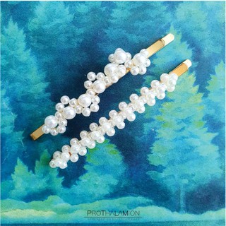 Cute Pearl Gold Hair Clips : กิ๊บ ติดผม สีทอง มุก