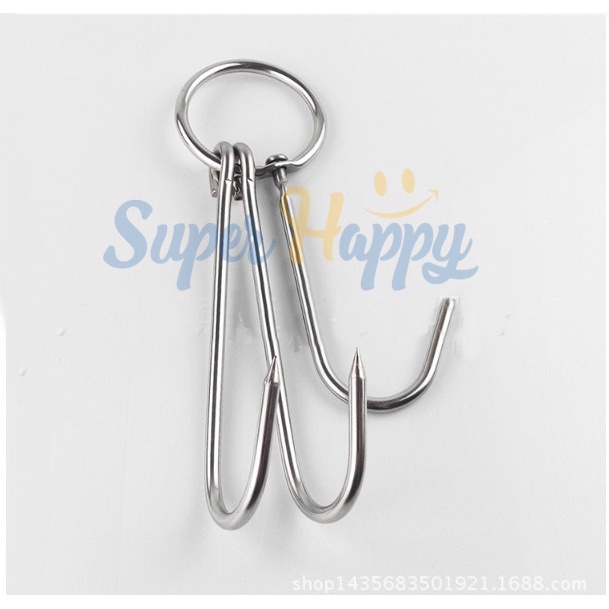 ตะขอแขวนเป็ด ตะขอแขวนเป็ดย่าง แขวนไก่ สเตนเลส ตะขอ 2 แฉก (Stainless Steel Duck Hooks Duck Butcher ) ราคา ถูกที่สุด ดีลบีเคเค แกลเลอรีภาพที่ 4