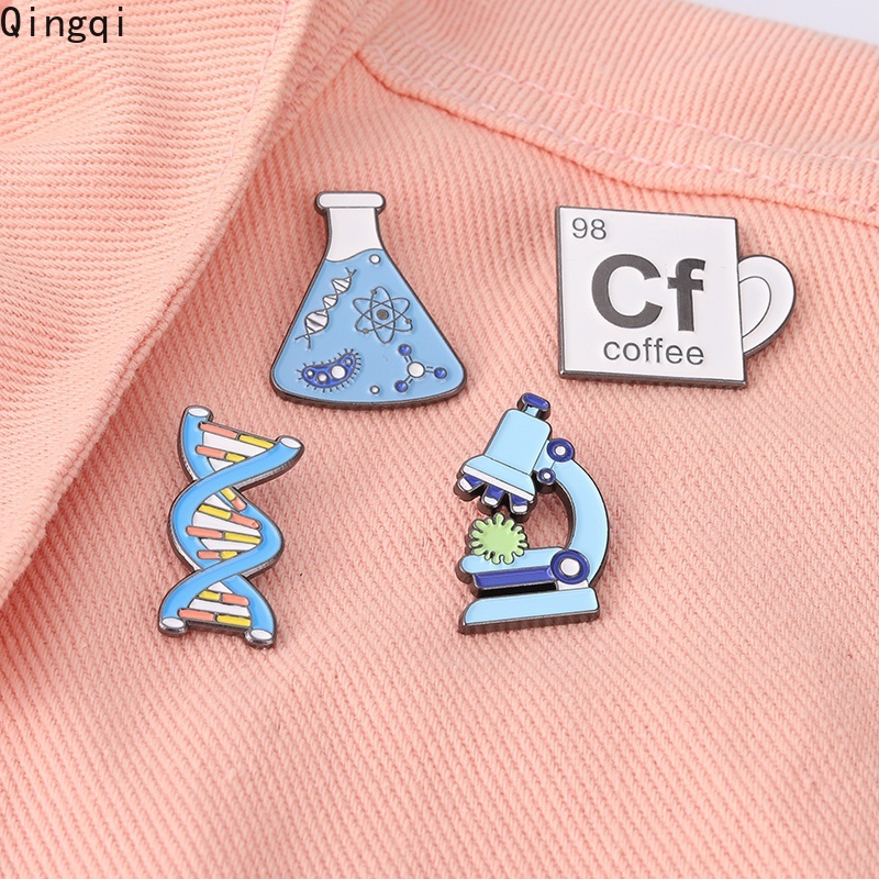 เข็มกลัดการ์ตูน Microscope Gene เข็มกลัดสร้างสรรค์เครื่องประดับสําหรับเด็ก