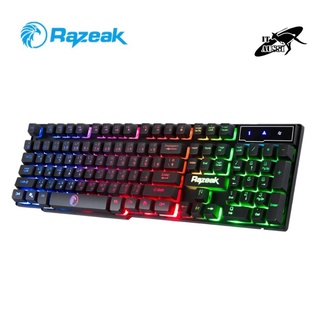 Razeak RK-8165 คียบอร์ดเกมมิ่งมีไฟ Gaming Keyboard Lugia Rubber dome switch