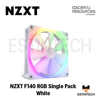 CASE FAN (พัดลมเคสคอมพิวเตอร์) NZXT F140 RGB Single Pack White ของใหม่ประกัน 2ปี