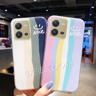 เคสโทรศัพท์มือถือ VIVO V25 5G V25e Y35 Y16 Y02S Y22S Y22 4G 2022 New Phone Cell Case Rainbow Color Softcase Smartphone Casing Lovers Couple Back Cover Colourful Cases VIVOY35 VIVOV25 VIVOV25e