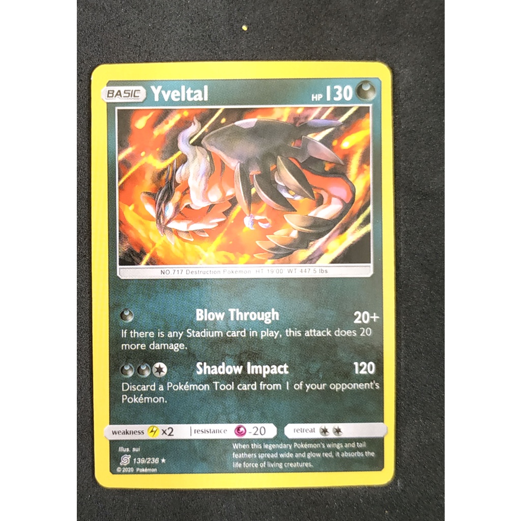 Yveltal Basic 139/236 อีเวลทัล Pokemon Card (Normal) ภาษาอังกฤษ