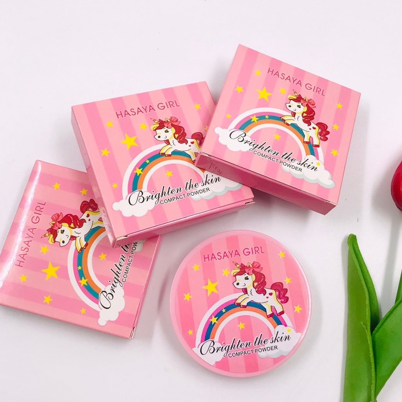 H6077 แป้งพัฟยูนิคอร์น Hasaya​ Girl​ สุดน่ารัก เนื้อแป้งปกปิด บางเบา ไม่หนักหน้า คุมมันดีเยี่ยม พร้อมส่งในไทย