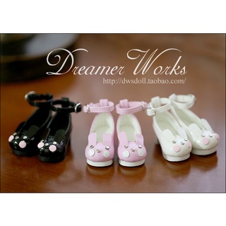 【doll Shoes】ds102 SD BJD 1/3 รองเท้าตุ๊กตากระต่ายน่ารัก สามสี yosd1/6