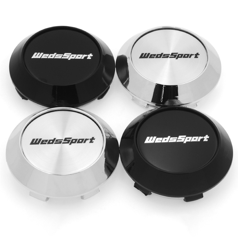 CarDIY 4 ชิ้น 70 มิลลิเมตร WedsSport ล้อกลางหมวก Weds Sport Rim Hub Caps ฝาครอบขอบรถ Tyres อุปกรณ์เสริม