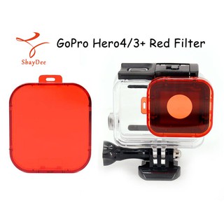 Hero Gear Diving กรองสำหรับ GoPro Hero 4 การกระทำ Camera สีแดงHero Gear Diving Filter for GoPro Hero 4 Action Camera Red