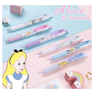 ปากกาอลิซalice in wonderlandมี6ลายน่ารักทุกลายสาวกaliceไม่ควรพลาดหมึกเจลสีน้ำเงิน