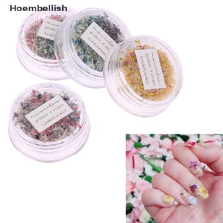 Hoe&gt; จี้ดอกไม้แห้ง 3D หลากสี สําหรับตกแต่งเล็บ DIY