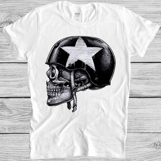 [COD]Summwe เสื้อยืดลําลอง แขนสั้น พิมพ์ลาย Skull Biker 1655 แฟชั่น สําหรับผู้ชายS-5XL