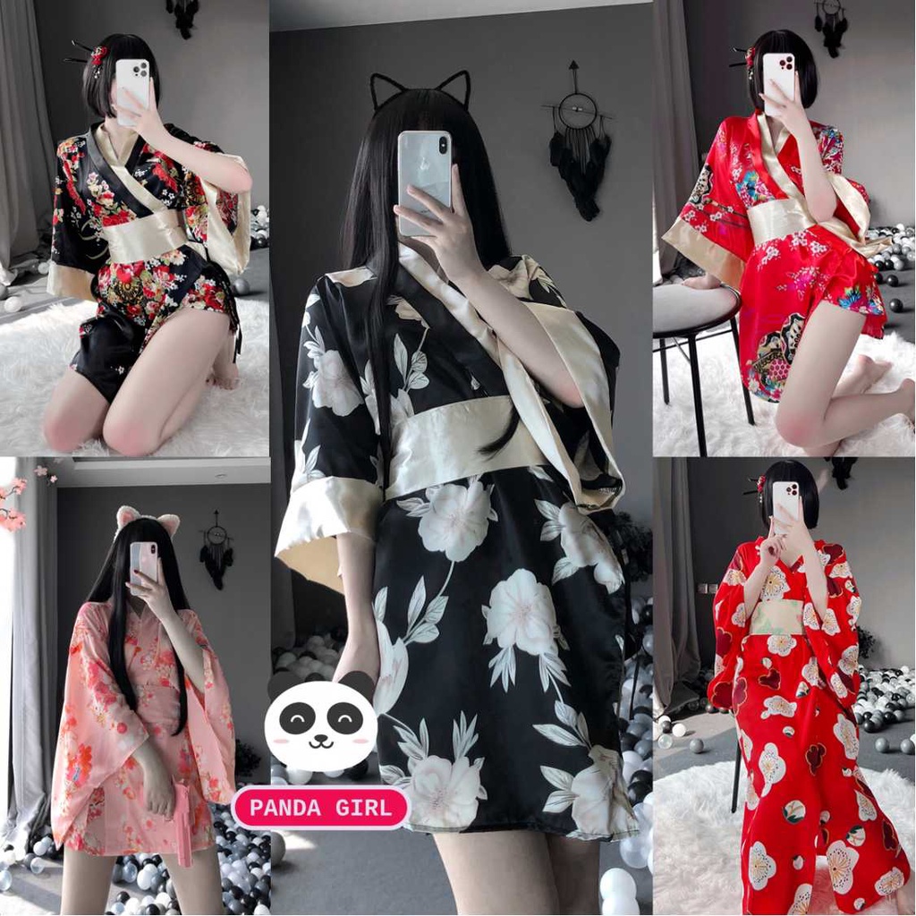 ชุดนอนไม่ได้นอน ชุดกิโมโนเสื้อคลุม เกรดดี ผ้าไหมพรีเมี่ยม SET-P042