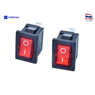 KCD1-1 Switch 3 Pin 10A 250V Red( 2 ตัว)