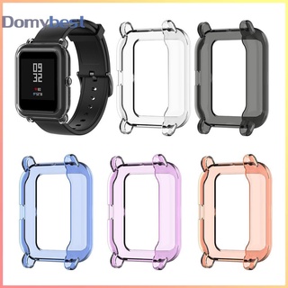 dom - เคส tpu ป้องกันสําหรับ amazfit bip s smartwatch