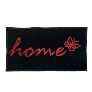 ราคาพิเศษ!! K&amp;H คาซ่าโฮม พรมเช็ดเท้า รุ่น HOME ขนาด 40 x 70 ซม. สีดำ - แดง Tapestries, Rugs &amp; Carpets