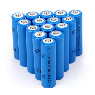 ถ่านชาร์จ 14500 3.7V  battery 14500 1300mah