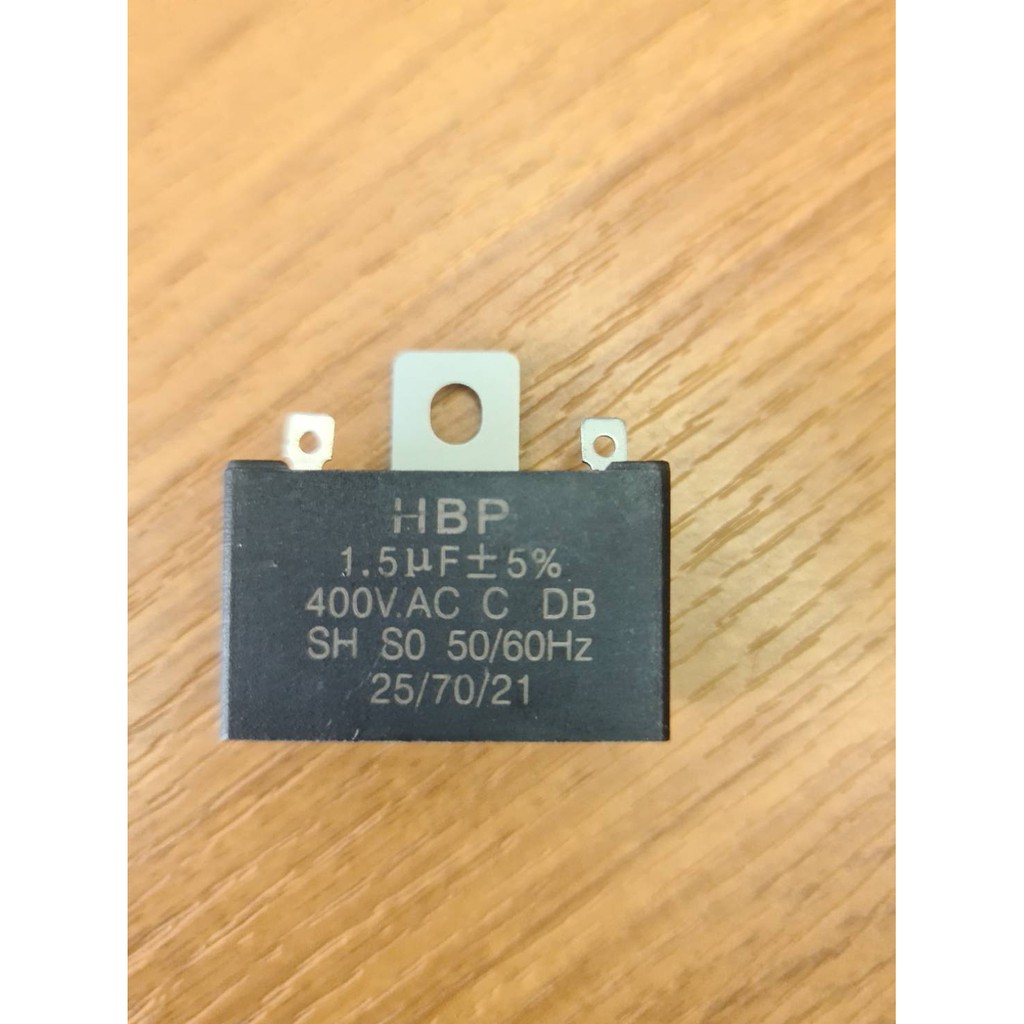 0000588 อะไหล่พัดลม​ คอนเนคเตอร์​ คาปาซิตเตอร์​ C1.5uF  (capacitor 1.5uF) ราคาถูก Shopee Lazada