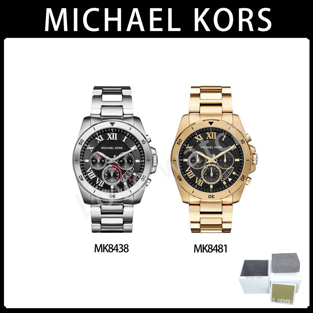 ใหม่พร้อมสต็อก ！Michael Kors ของแท้100% MMK8481 MK8438 45MM นาฬิกาแบรนด์เนมMK นาฬิกาผู้หญิงผู้ชาย สิ