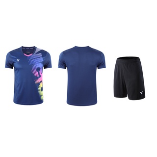 ใหม่ Victor Victory เสื้อแจ็กเก็ต เสื้อกีฬา แขนสั้น เหมาะกับการวิ่ง แข่งแบดมินตัน แฟชั่นสําหรับผู้ชาย และผู้หญิง