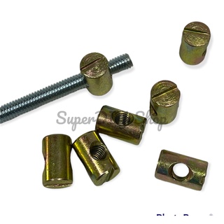 น็อต ครอสโดเวล M6 x 16 mmและ M8X25 mm สลักฝังไม้เหล็ก  ใช้ร่วมกับน้อตตัวผู้ต่างๆได้(สกรูเป็นภาพประกอบ) แพ็คละ 10 ตัว