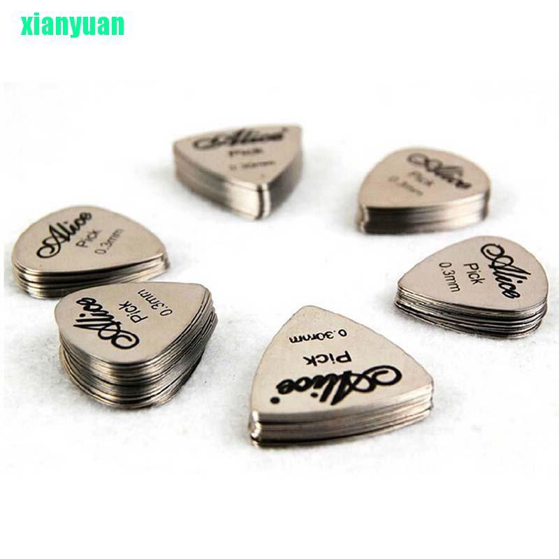 Xy ปิ๊กกีตาร์โลหะ แบบบาง 0.3 มม. สําหรับทั้งผู้เริ่มต้น และมืออาชีพ เบส อูคูเลเล่ กีตาร์