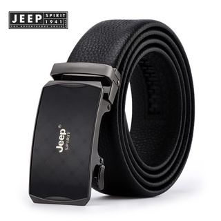 JEEP SPIRIT 1941 ESTD เข็มขัดหนังวัวแท้ หัวเข็มขัดอัตโนมัติ สําหรับผู้ชาย