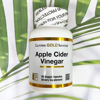 (California Gold Nutrition®) Apple Cider Vinegar 60 Veggie Capsules น้ำส้มสายชูหมักจากผลแอปเปิ้ล แอปเปิ้ลไซเดอร์