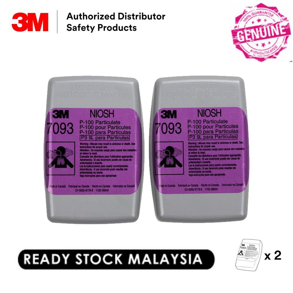 3M 7093 P100 Filter / Fit with 3M 6000/6500/6800/7000 Series Respirator [1 คู่]