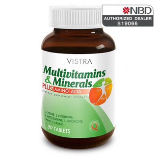 วิสทร้า มัลติวิตามินและแร่ธาตผสม 30เม็ด Vistra Multivitamins&amp;Minerals