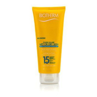 BIOTHERM  Fluide Solaire Wet Or Dry Skin Melting Sun Fluid SPF 15 For Face &amp; Body - Water Resistant  Size: 200ml/6.76oz