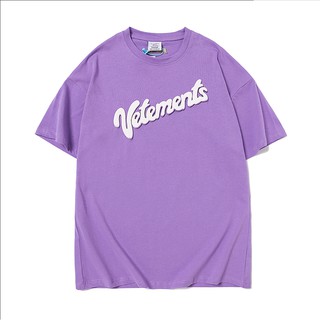 T-shirt  VETEMENTS ใหม่ชายและหญิงหลวมโลโก้เดียวกันพิมพ์ผ้าฝ้ายลำลองเสื้อยืดแขนสั้นS-5XL