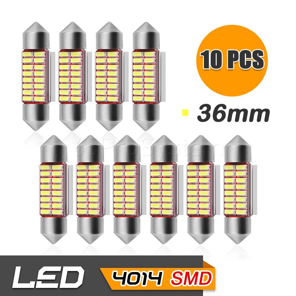 65Infinite (แพ๊ค 10 C5W 4014 16SMD 36mm) LED C5W 4014 16SMD 36mm ไฟส่องป้ายทะเบียน Super Bright ความ