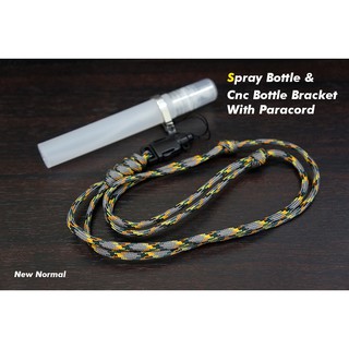 สายคล้องคอเชือก Paracord 550 พร้อมตัวแขวนCNC กับ ขวดสเปรย์ ขนาดพกพา 10ml