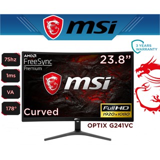 🔥เก็บโค้ดลด 500🔥MONITOR (จอมอนิเตอร์เกมมิ่ง) MSI OPTIX G241VC 23.6" (VA, 75Hz) Warranty 3 - y