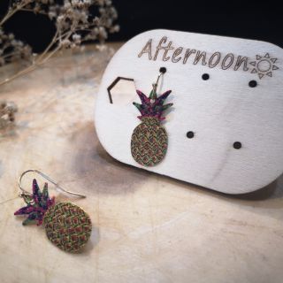 [กรอกโค้ด JULY77 ลด 40% สูงสุด 80 บาท ไม่มีขั้นต่ำ] Pineapple Earrings for Women