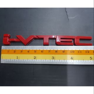 Logo I-Vtec งานเหล็ก 13x1.5cm แดง/ดำ