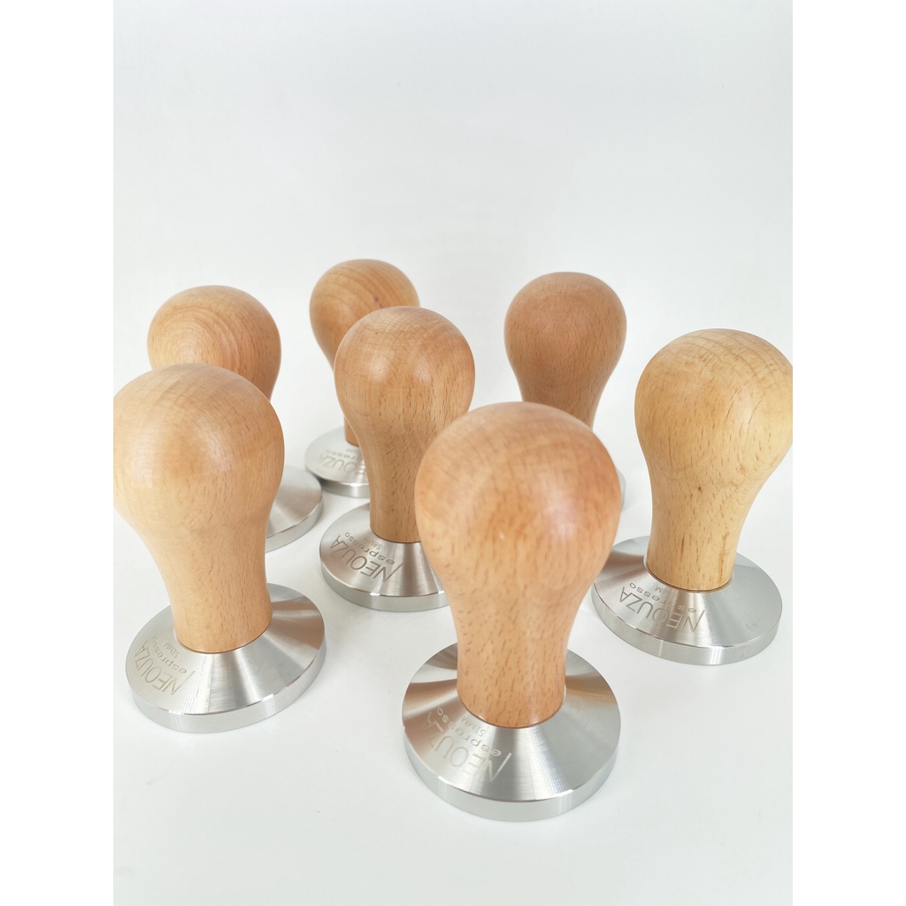 Neouza แทมเปอร์สเตนเลส 304 51 53 58 มม. ด้ามจับไม้ สําหรับบดเมล็ดกาแฟ - รูปที่ 3