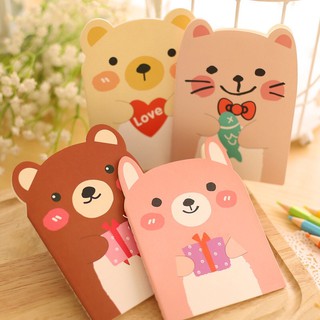 สมุดโน๊ตหมี 10*14 cm คละสี พร้อมส่ง