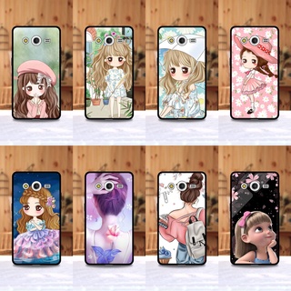 เคส Samsung Core 2 ลายการ์ตูนผู้หญิง ขอบนิ่มหลังแข็ง เคสมือถือ เคสโทรศัพท์ Case เคส TPU ขอบนิ่มหลังแข็ง ไม่ขูดตัวเครื่อง