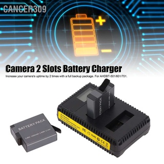 Cancer309 ที่ชาร์จกล้องคู่ พร้อมแบตเตอรี่ 1250Mah และ Lcd Usb สําหรับ Ahdbt‐501 601 701 2 ชิ้น