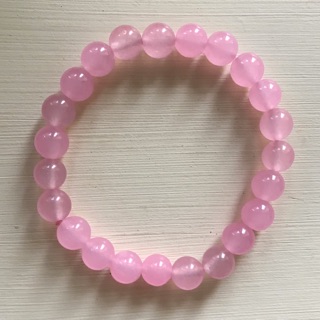 หินมงคล โรสควอตซ์(Rose Quartz) 8mm.