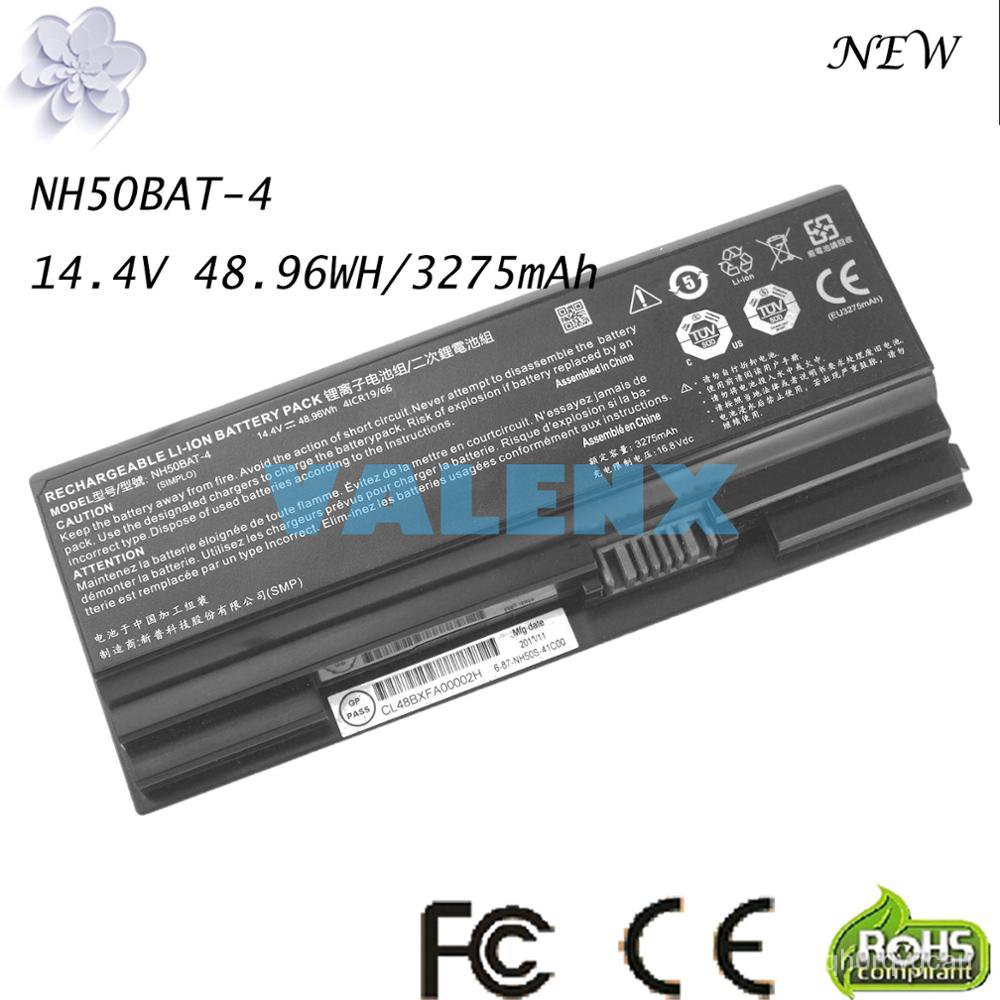 ❤14.4V 48.96Wh Laptop Battery for Clevo NH50BAT-4 NH50RA NH55RCQ NH58RDQ NH70RHQ 6-87-NH50S-41C00