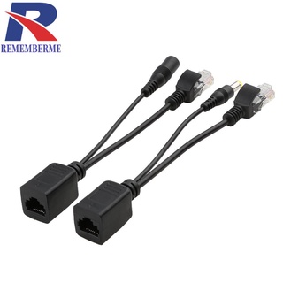 อะแดปเตอร์แยกสาย Poe Rj45 สําหรับหัวฉีดอีเธอร์เน็ต 2 ชิ้น