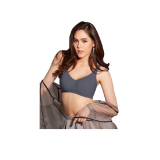 Sabina เสื้อชั้นใน Invisible Wire (ไม่มีโครง) รุ่น Perfect Bra รหัส SBD7504SD สีเทาเข้ม