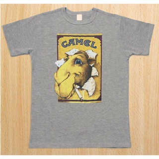 Bn2fdd356e เสื้อยืด ผ้าฝ้าย พิมพ์ลายบุหรี่ Heather Joe Camel 1980S สีเทา สไตล์วินเทจ สําหรับผู้ชาย BDW23AD39168