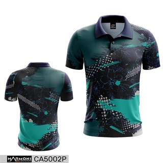 [HAWA Series] JERSEY CA5002P - NAVY BLUE/TURQUOISE เสื้อโปโลลําลอง ของแท้ สําหรับผู้ชาย