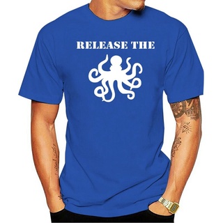 เสื้อยืดลําลอง ผ้าฝ้าย แขนสั้น คอกลม พิมพ์ลาย Release The Kraken Geek Nerd แฟชั่นสําหรับผู้ชาย 2022