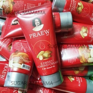 Praew แพรว E Sweet Almond Cream ครีมบำรุงผิว ผสมวิตามินอี น้ำมันอัลมอนด์ ป๋าสันติ หมอนอกกะลา santi manadee สันติมานะดี