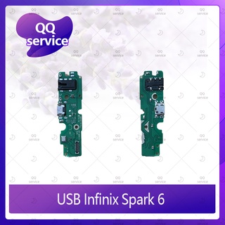 USB Infinix Spark 6 อะไหล่สายแพรตูดชาร์จ แพรก้นชาร์จ Charging Connector Port Flex Cable（ได้1ชิ้นค่ะ) QQ service