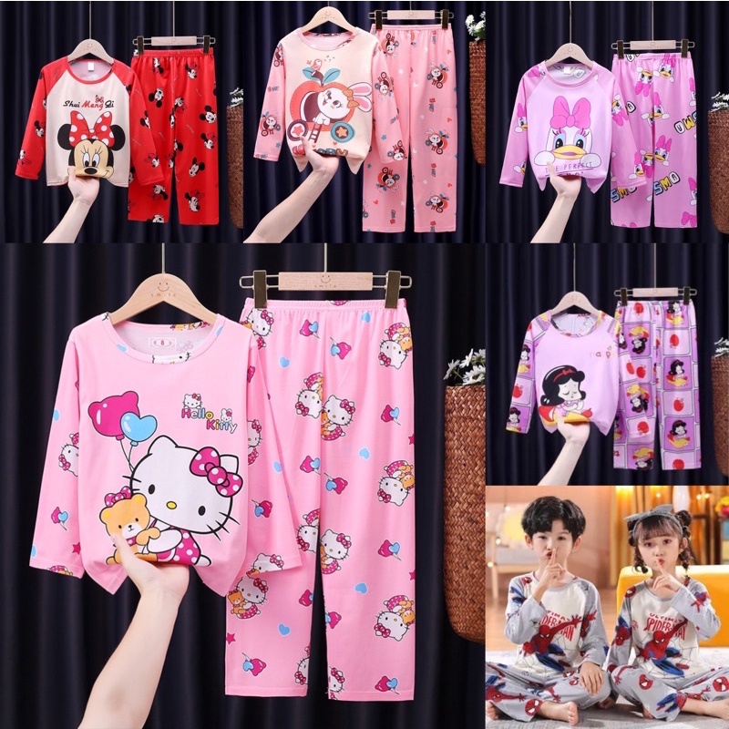 ลด10% โค้ด DDXDECW4 ชุดนอนเด็กลายการ์ตูนแขนยาวแบบใหม่เนื้อผ้านิ่มใส่สบาย