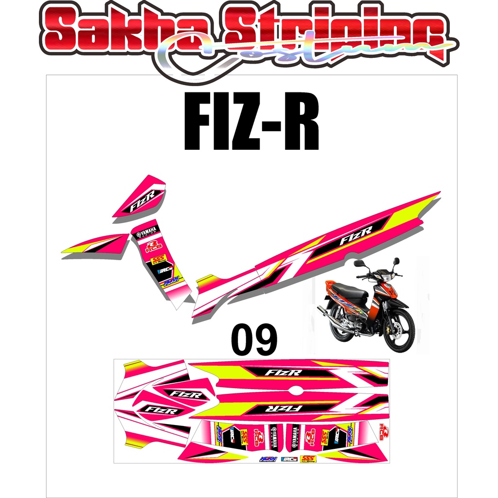 Yamaha Fiz R Striping Variation Sticker (09)